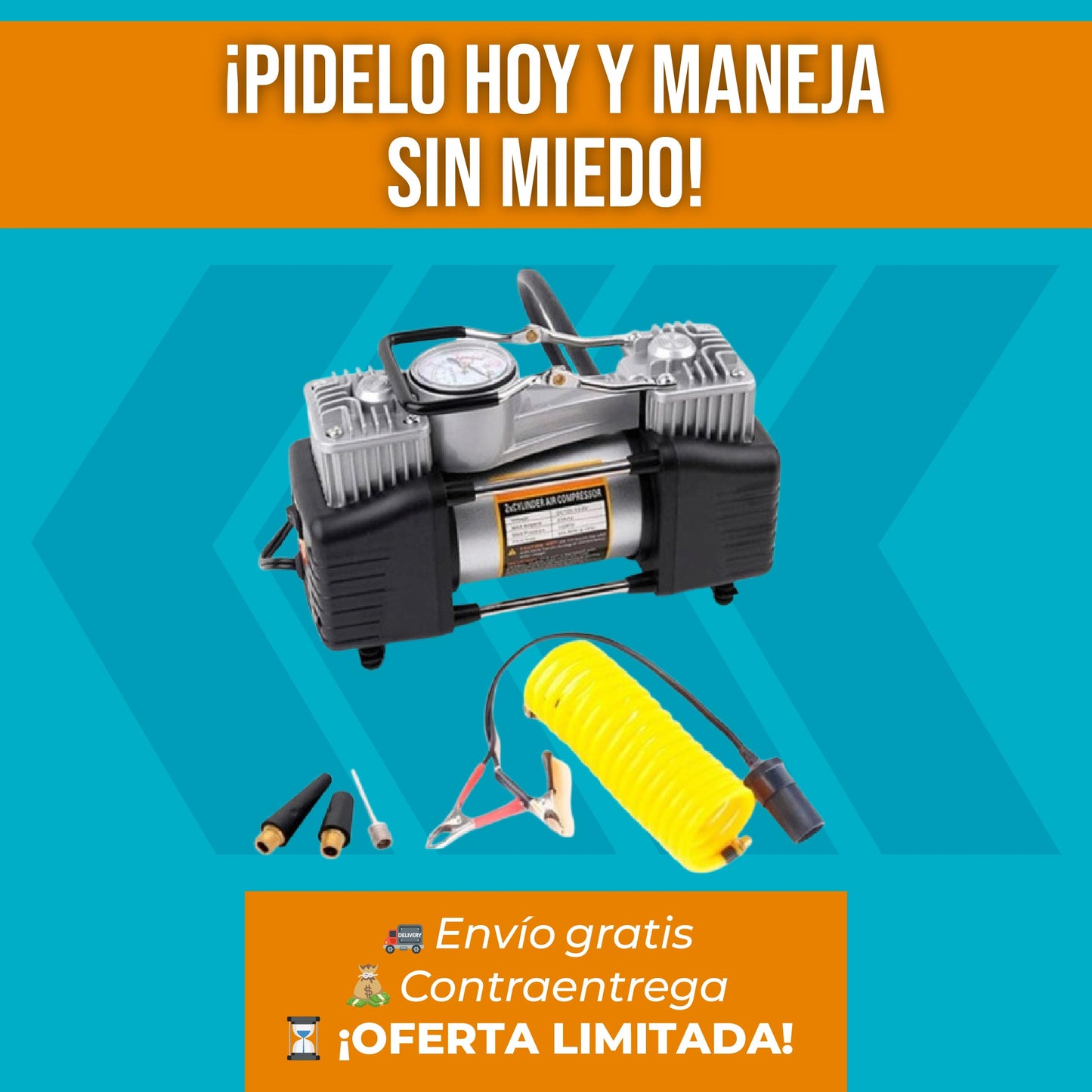 Compresor Portátil de Doble Cilindro