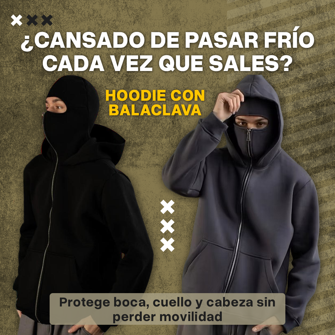 HOODIE NINJA CON BALACLAVA