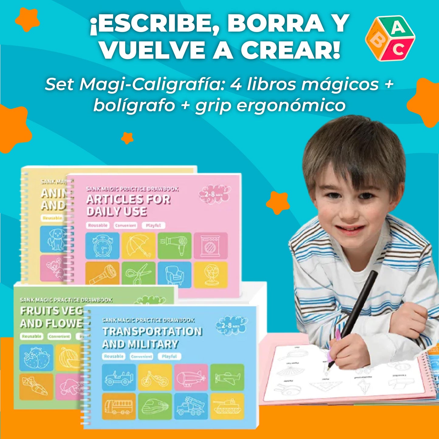 Set Magi-Caligrafía 5 en 1 – Aprende Jugando