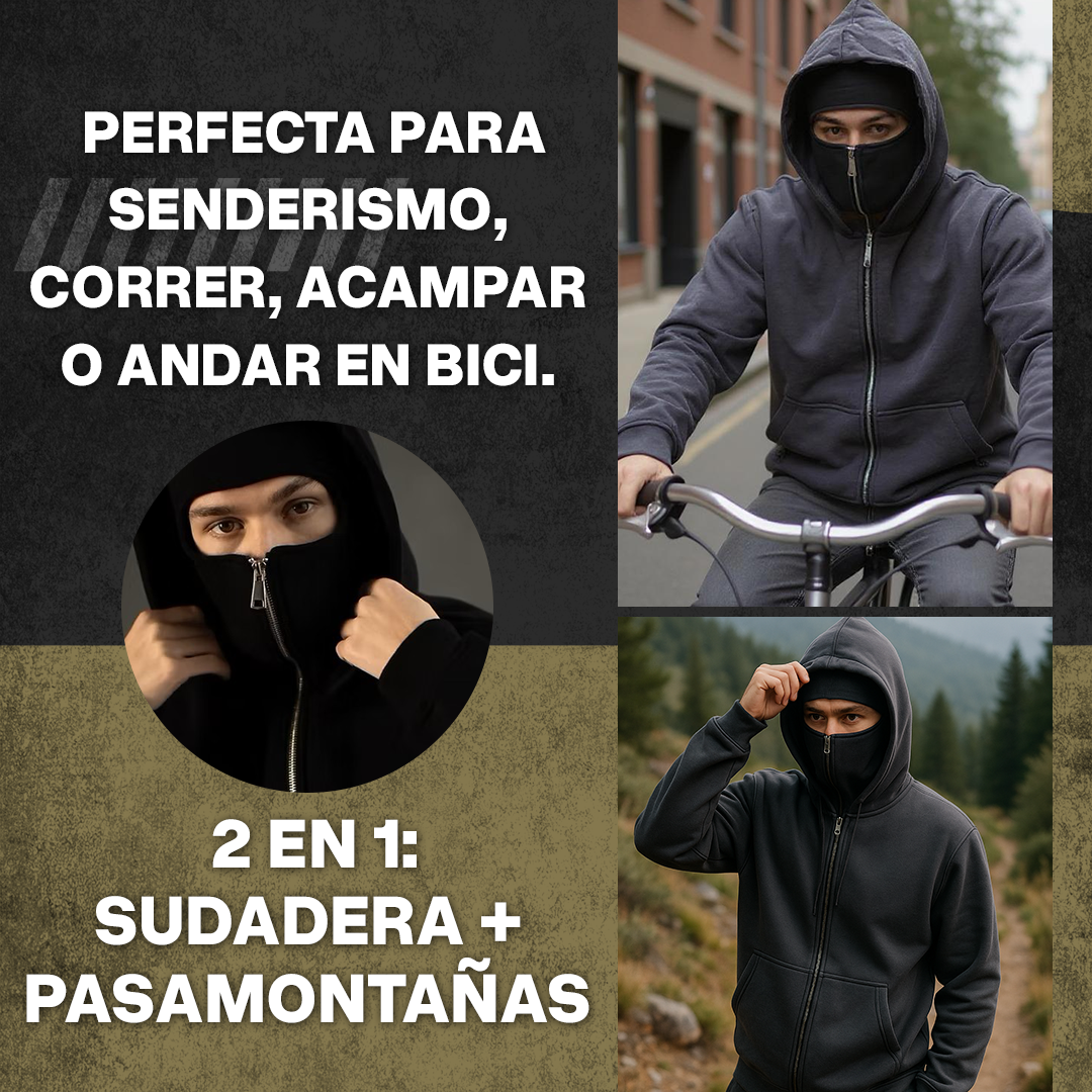 HOODIE NINJA CON BALACLAVA
