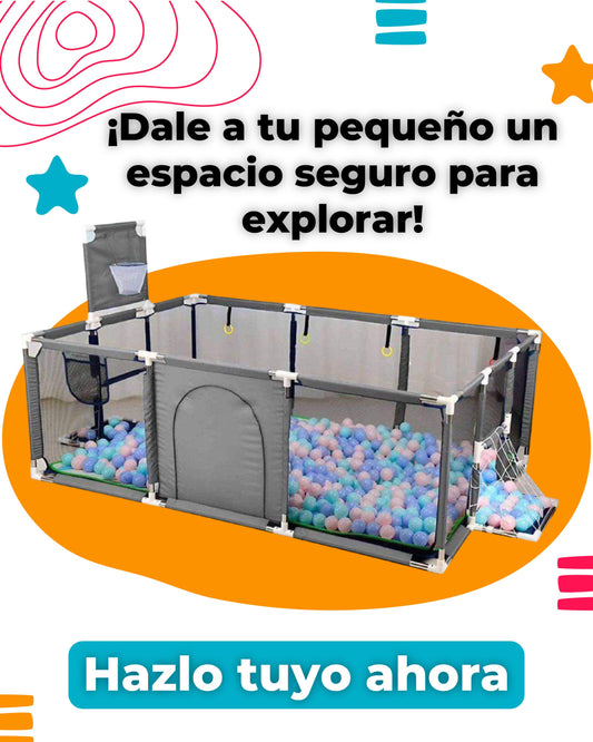 Parque infantil portátil Plegable : Corral Grande Con 50 Pelotas